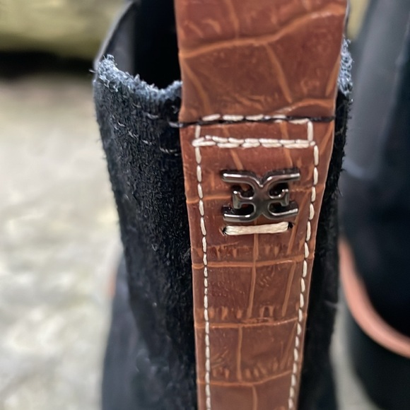 SAM EDELMAN BLACK SUEDE WATERPROOF SLIP ON ANKLE BOOTS - 9.5 - NWT ! - Picture 6 of 12